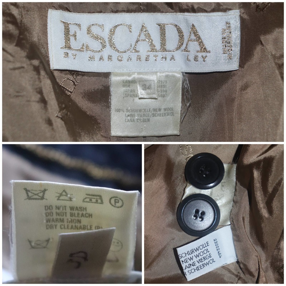 Escada by Margaretha Ley Vintage Blazer Size 34 - Picture 10 of 12